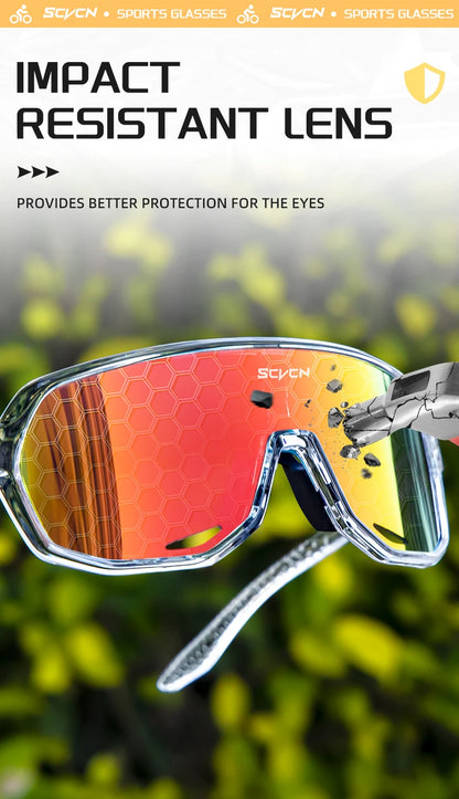 SCVCN Men Cycling Glasses Photochromic Sunglasses Mountain Bike Road Bicycle Eyewear MTB Cycle Goggles Sports UV400 Glasses Hot