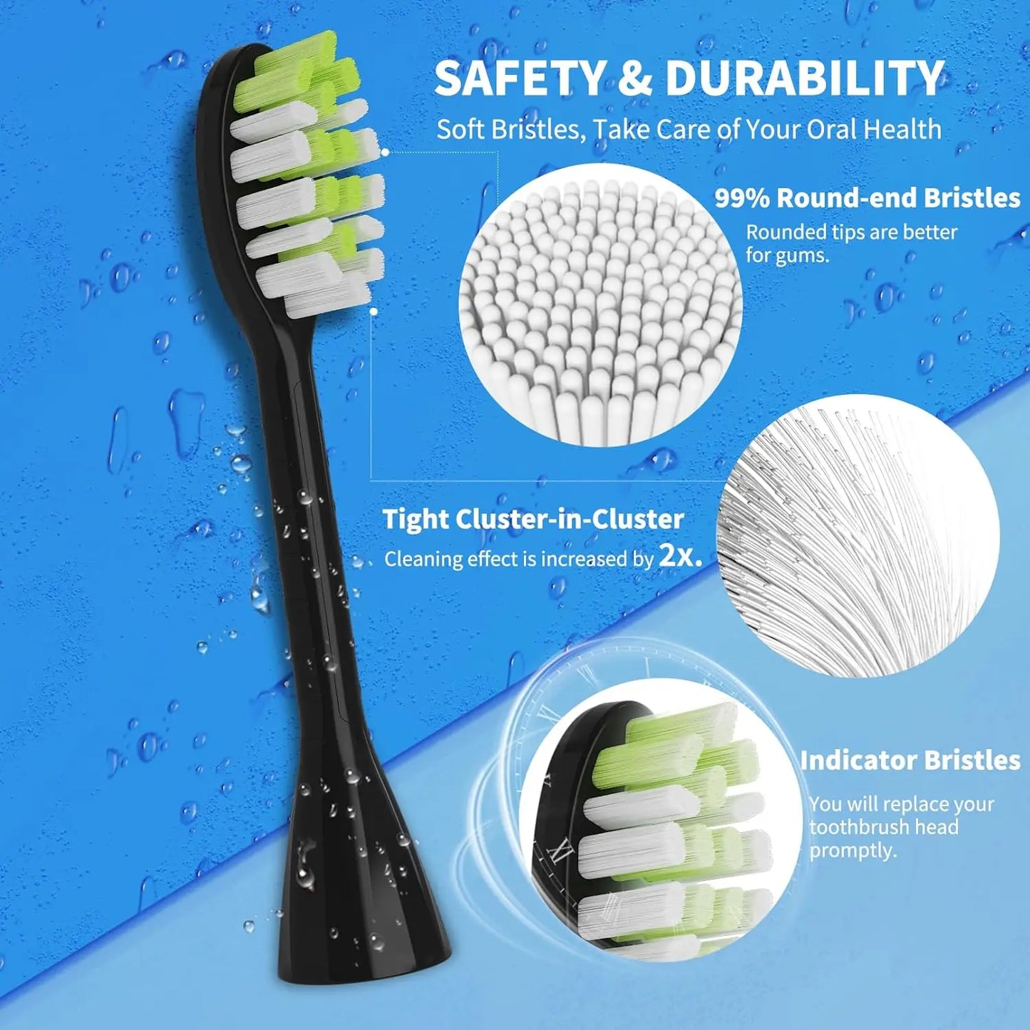 4/10pcs Toothbrush Replacement Heads Compatible with Philips One Series Sonicare Rechargeable Toothbrush HY1200/06 BD1003/AZ