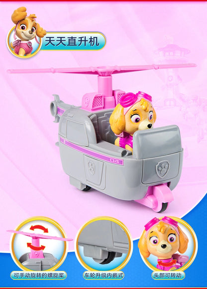 100% Genuine Paw Patrol Kids Toy vehicles with Action Figure Dogs Anime Doll Kids Model Children Birthday Christmas Gift