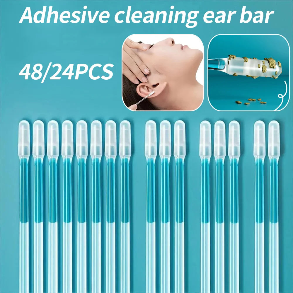 24/48pcs Earwax Removal Tool Gentle Ear Cleaning Stick Essential Household Item for Personal Care Ear Cleaner