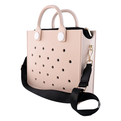 EVA Large Leather Shoulder Bag Handbag Tote Bag Storage for Women Casual Waterproof Beach Bag Hole Fit Charm Fashion Storage Bag