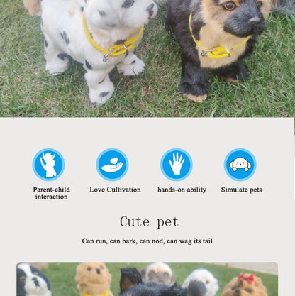 New Simulation Robot Dog Electronic Pet Sound Control Walking Nodding Music Touch Control Robot Animal Pet Children Toy Gifts