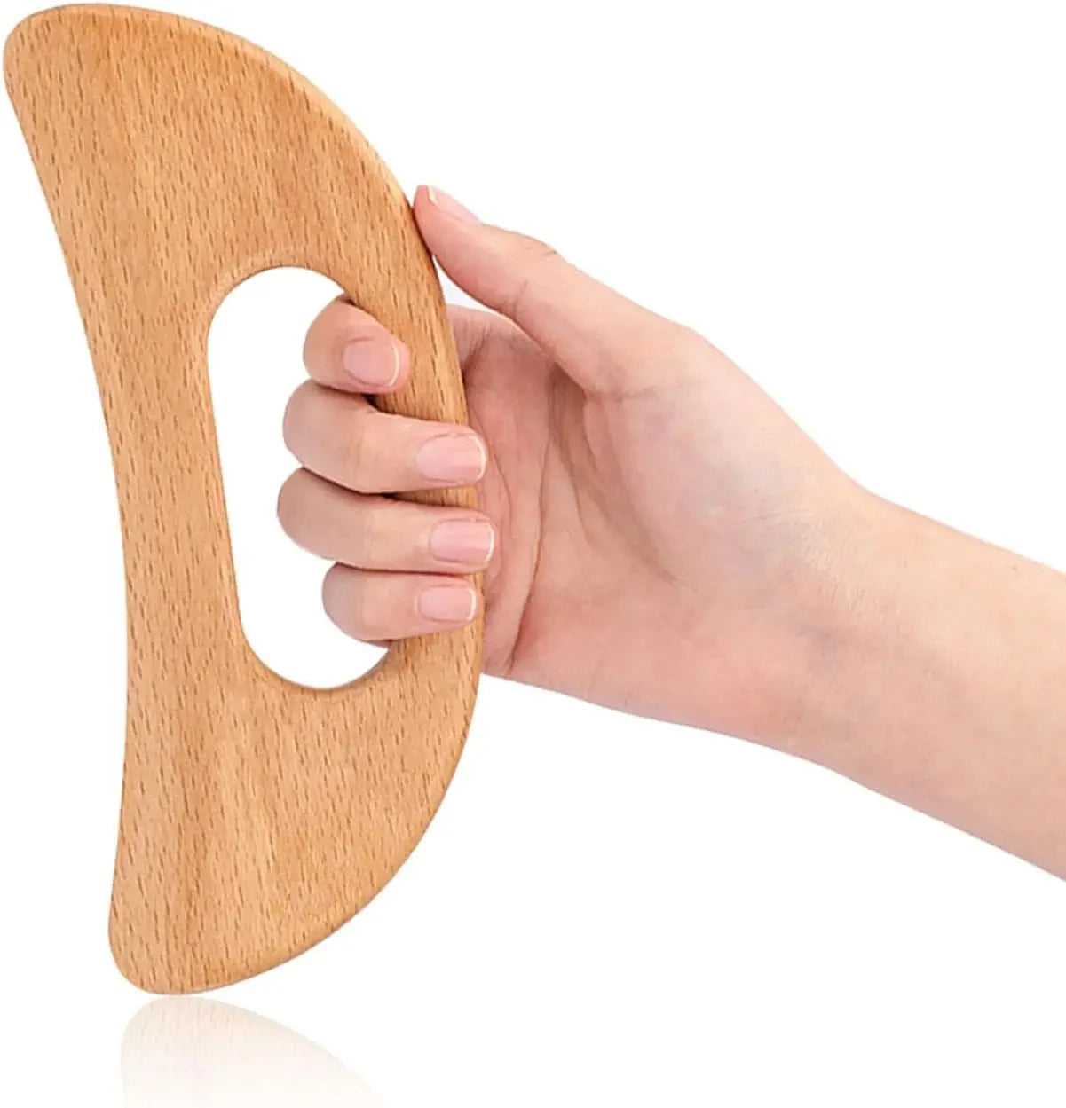 Wooden scraping therapy tools, scraping massage board, wooden half-moon-shaped scraping tools, body massage
