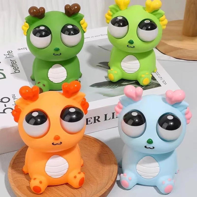 Creative Explosive Eye Dragon Dinosaur Decompression Toy Squeezing Joy Squeezing Staring Eye Funny Release Animal Sensory Toys