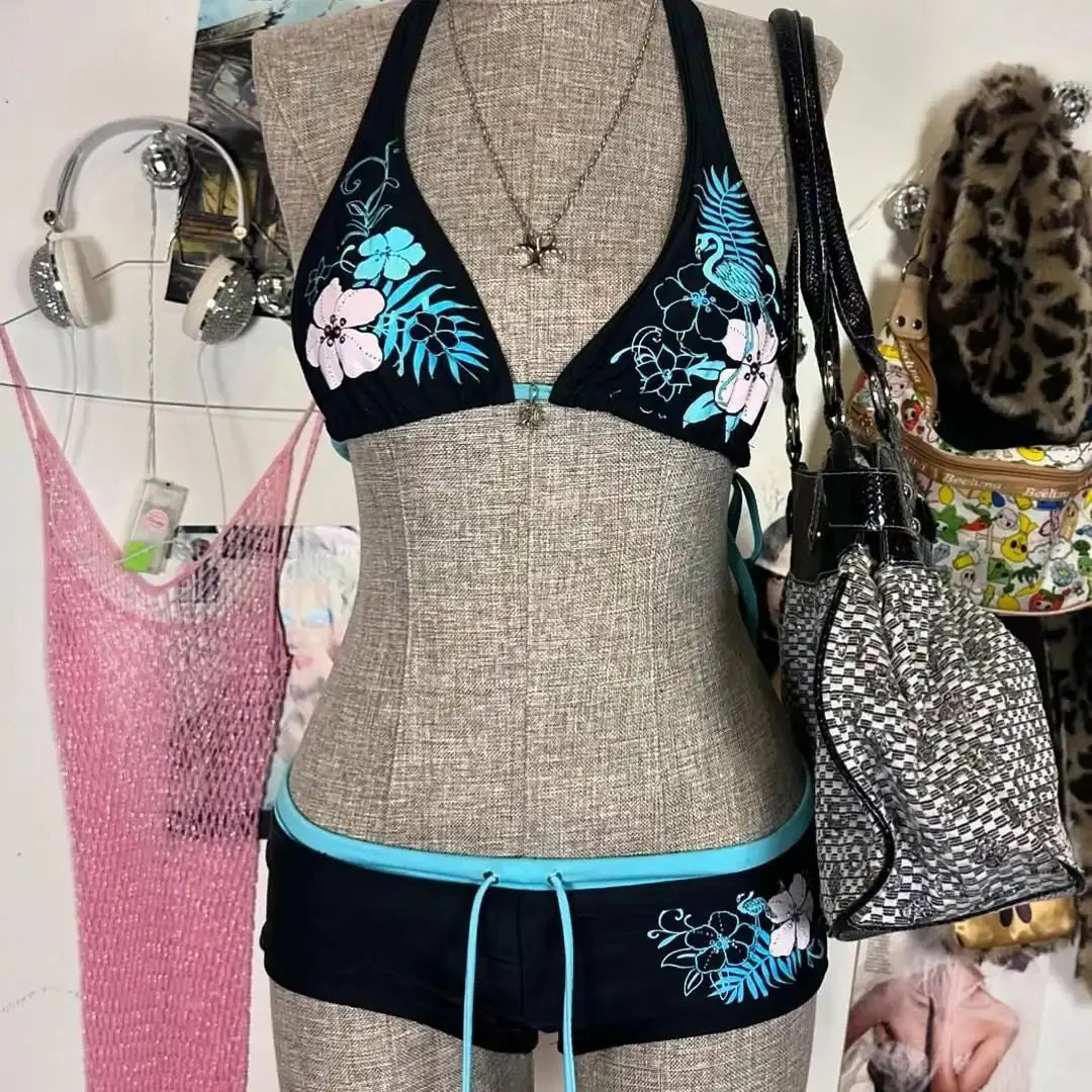 Spring and Summer Fashion Trend: Y2K Sexy Bikini - Ins European and American Niche Design, Figure-Hugging Swimsuit Set