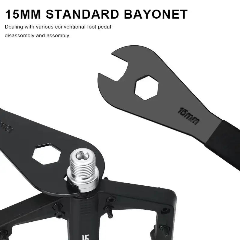 Bicycle Pedal Wrench 15mm Durable For MTB Mountain Bike Hubs Install Remover Removal Spanner Road Cycling Repair Tools ﻿