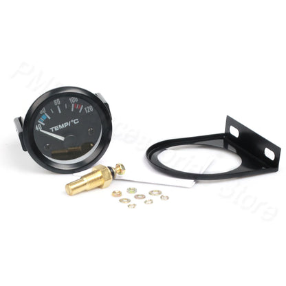 Vehicle Meter 12V Automobile Car Gauge 2" 52mm Water Temp Oil Temp Oil Press Fuel Volts Oil press kg Ammeter Gauge Black Shell