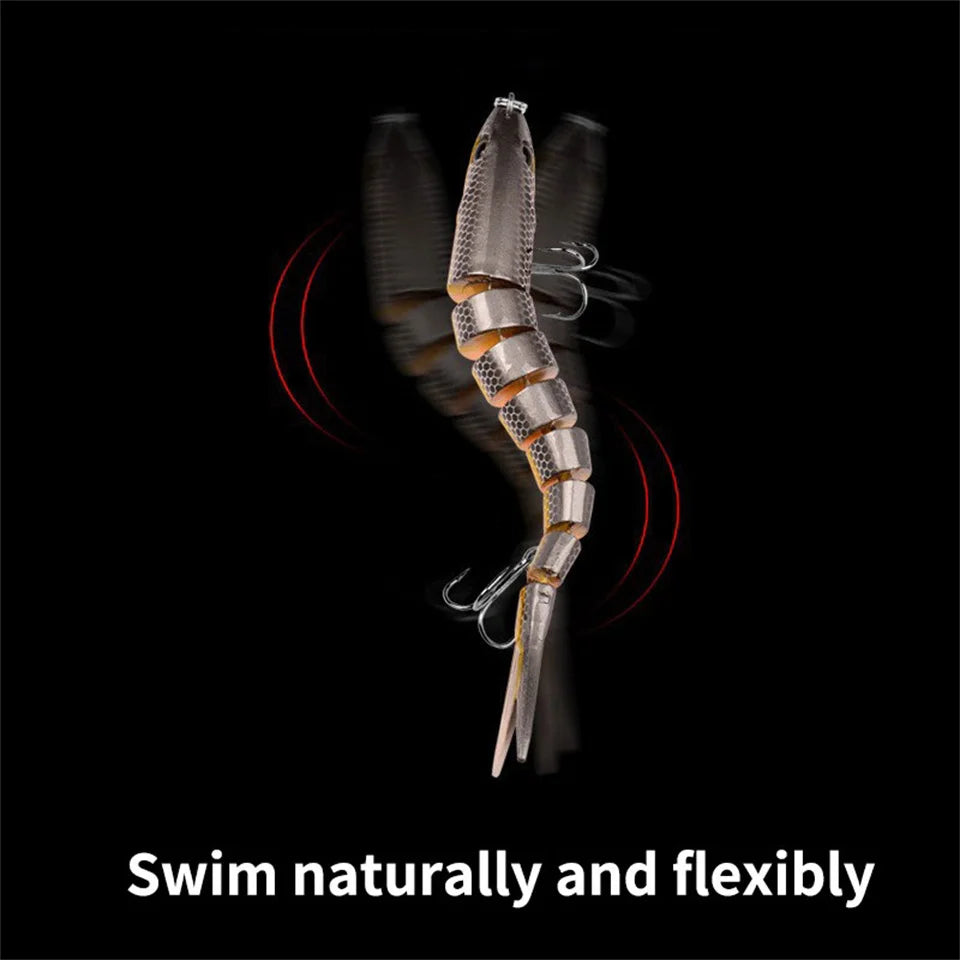 8 Segment Swimbait Fishing Lure 3pcs Set 135mm 19g Multi Jointed Slow Sinking Bionic 3D Eyes Fishing Bait Tool Fishing Tackles