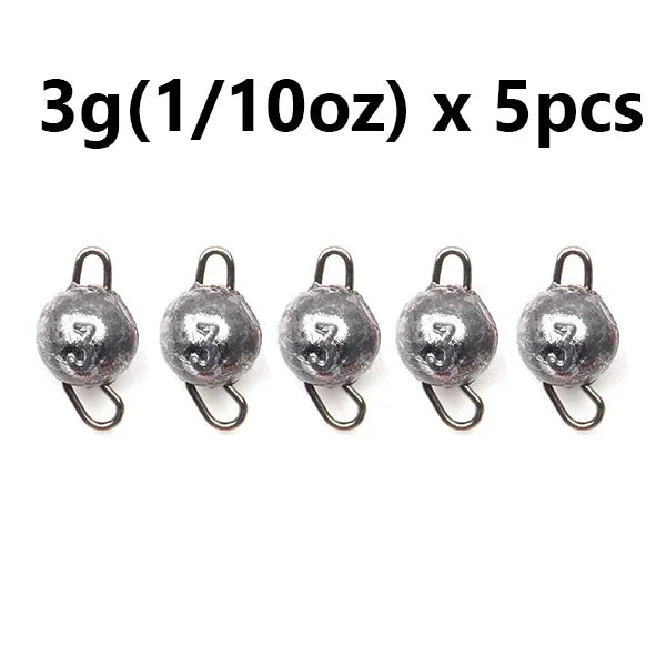 5pcs/lot Fishing Weight Sinker 3g-28g Deep Water Bullet Weight with Swivel Round Ball Sinkers Fishing Tackle Accessories