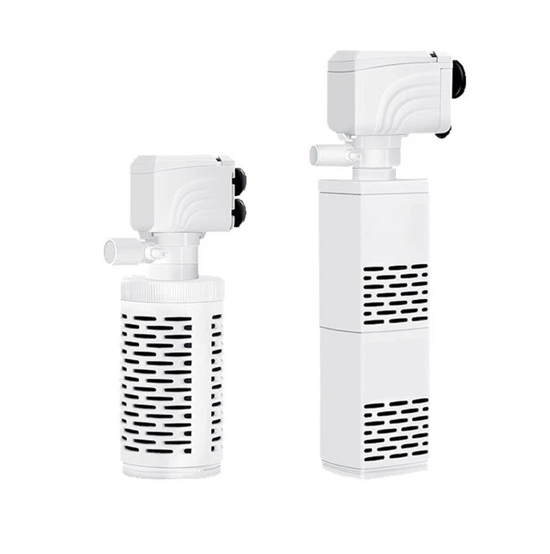 3 in 1 Aquarium Filter Pump Silent Fish Tank Submersible Air Oxygen Aerator Aquarium Air Pump Water Changer Pump Wave Maker 220v
