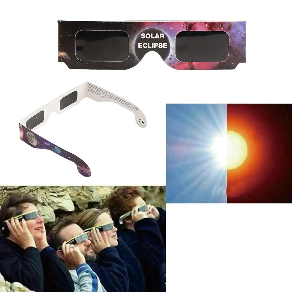 Wholesale 30pcs CE/ISO Certified Paper Solar Eclipse Glasses Safe For Direct Sun Viewing Observe Total Eclipses Partial Eclipse