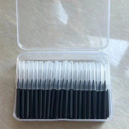 100/200 Pcs Box Interdental brush 0.6-1.5Mm Cleaning Between Teeth Oral Care Orthodontic I Shape Tooth Floss I-type push pull