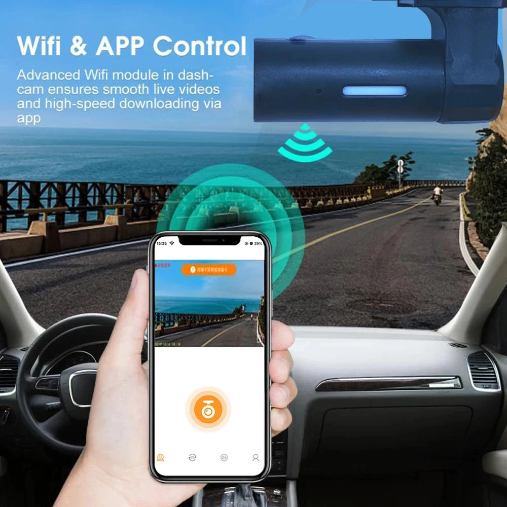 1080P Wifi USB MINI smart car connected to power DVR Dash camera night vision video recorder