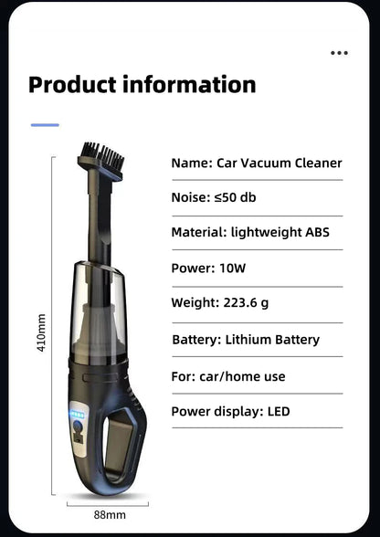 Wireless vacuum cleaner car mounted multifunctional handheld vacuum cleaner strong suction rechargeable car home dual-use