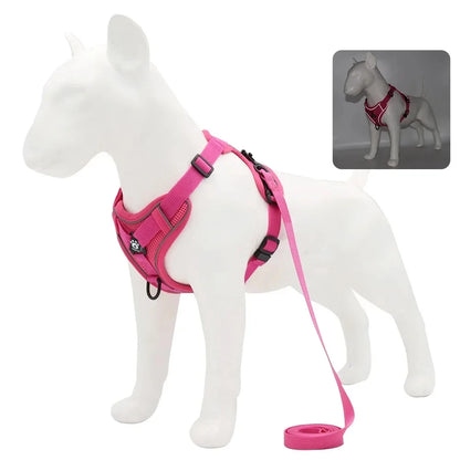 Fashion Reflective Cat Harness and Leash Sets Breathable Mesh Pet Harnesses for Small Dogs Cats Kitten Accessories collier chat