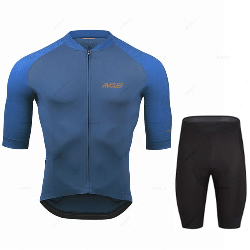 2027 Rvouei Pro Team Bicycle Clothing Men New Road Bike Wear Racing Clothes Breathable Cycling Jersey Set Ropa Ciclismo Maillot
