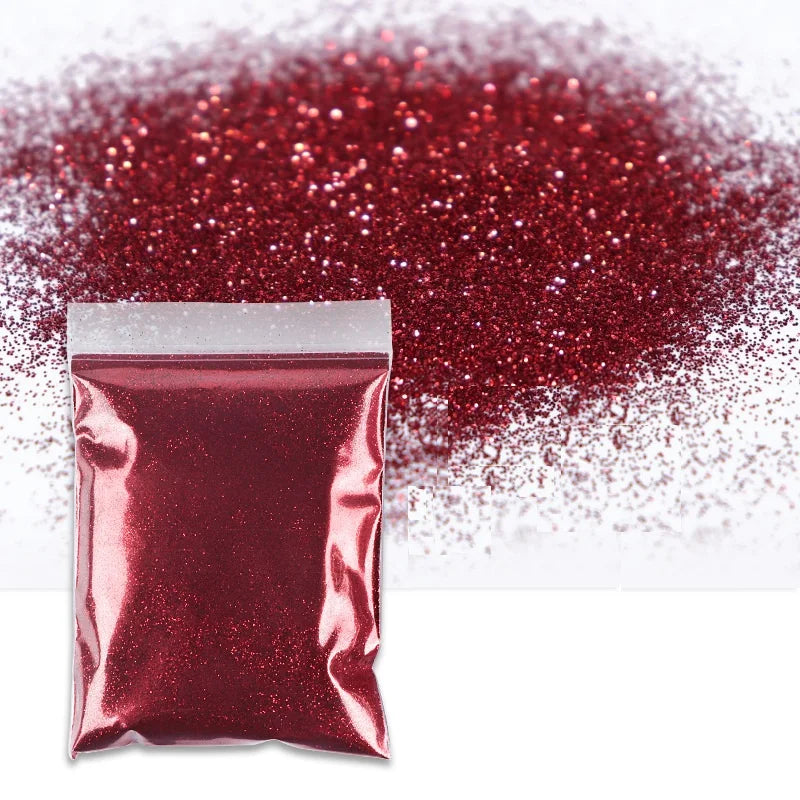 50g Extra Fine Glitter Holographic Laser Dazzling Nail Glitter Powder Art Crafts Resin Tumbler Decoration Shiny Flakes Sequins
