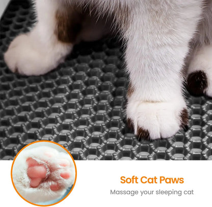Cat Litter Mat Double Layer Pet Litter Box Waterproof Pet Mat Non-slip Sand Cat Pad Washable Bed Mat Clean Pad Products