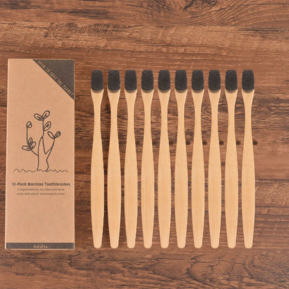 10 Pcs Ultra Fine Soft Hair Eco Friendly Travel Toothbrush Soft Fiber Nano Manual Toothbrush Vegan Teeth Oral Hygiene Care Tools