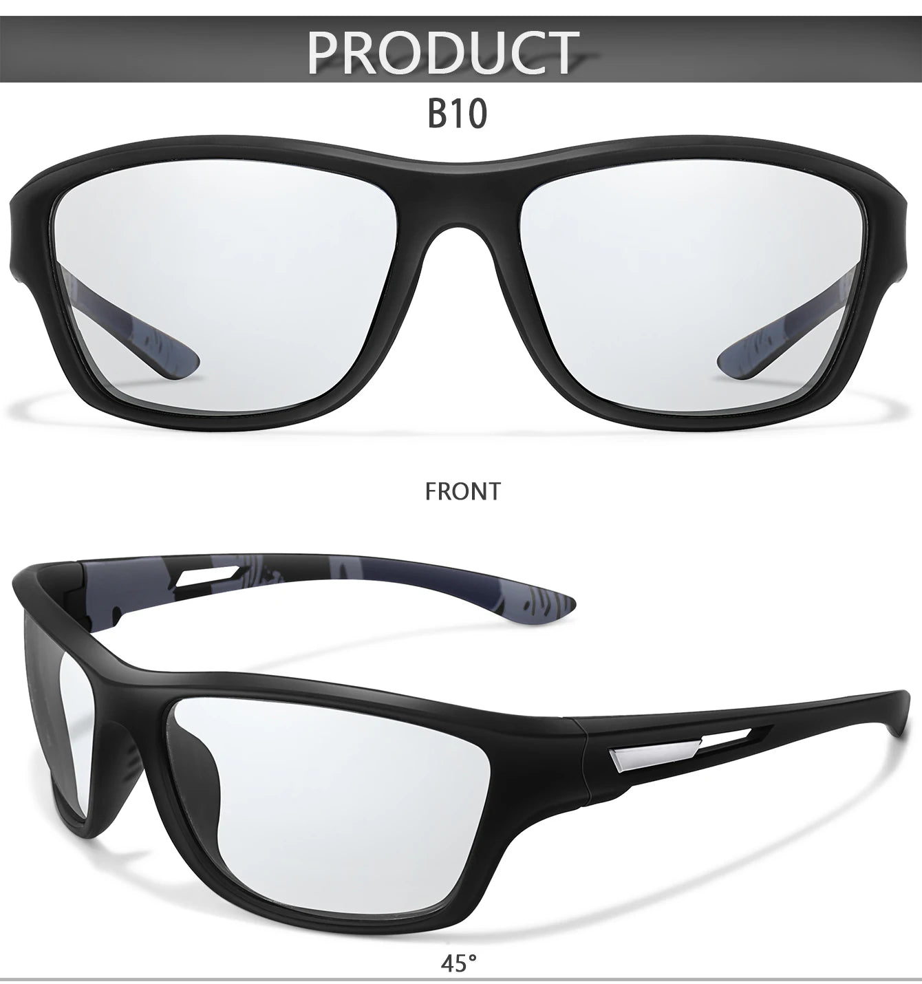 Photochromic Motorcycle Sunglasses Men Women Outdoor Cycling Driving Hiking Eyewear Fishing UV400 Protection Goggles