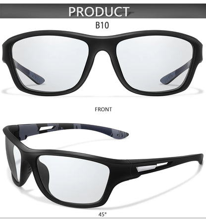 Photochromic Motorcycle Sunglasses Men Women Outdoor Cycling Driving Hiking Eyewear Fishing UV400 Protection Goggles