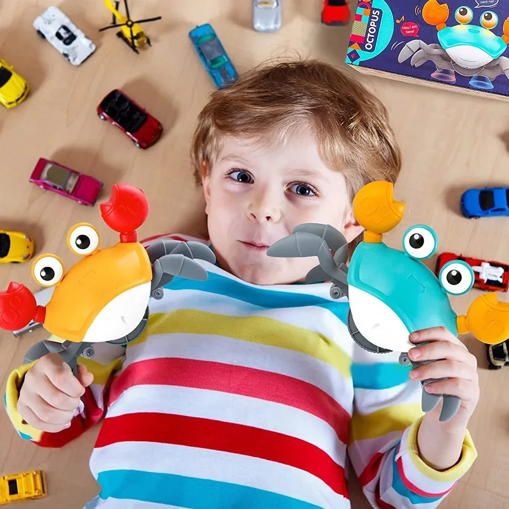 Dancing Crab Run Away Toy for Babies Crawling Interactive Escape Crabs kids electronic toys Birthday Christmas Gift No Battery