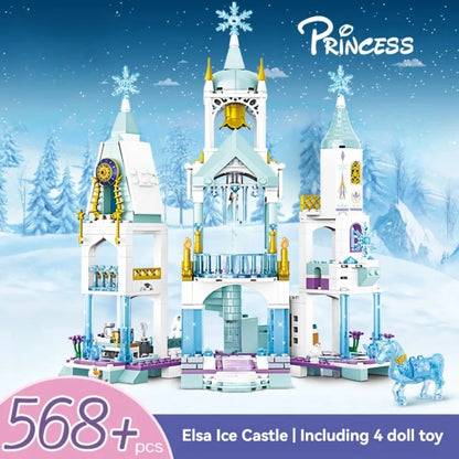 Friends Princess Luxury Ice Castles Building Blocks Playground House Movies Bricks Classic Figures Set Toy for Girls DIY Gift
