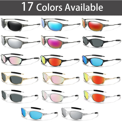 Men And Women Trendy Cycling Sunglasses Metal Shades With UV Protection for Outdoor Sports, Running, Hiking, Driving Travel