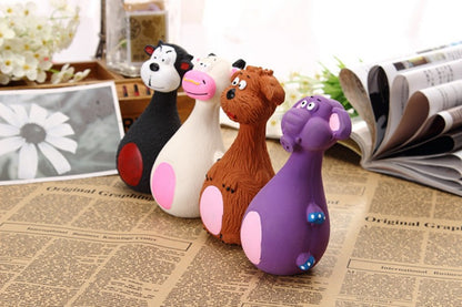 Dog Voice Toy Cartoon Shape Teddy Fadou Teeth Grinding Cleaning Plaything Rubber Anti Bite Training Pets Dogs Toys Pet Supplies