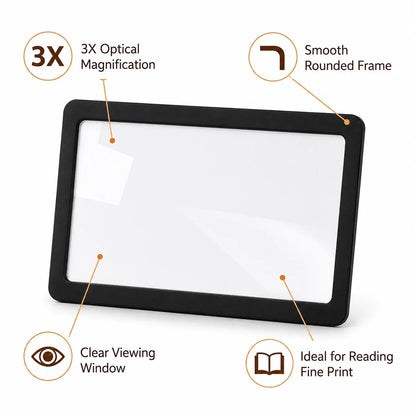 1-10pcs Portable Card-Sized Magnifying Glass Slim Pocket Magnifier for Reading Small Text,Receipts Fine Print,for Everyday Use