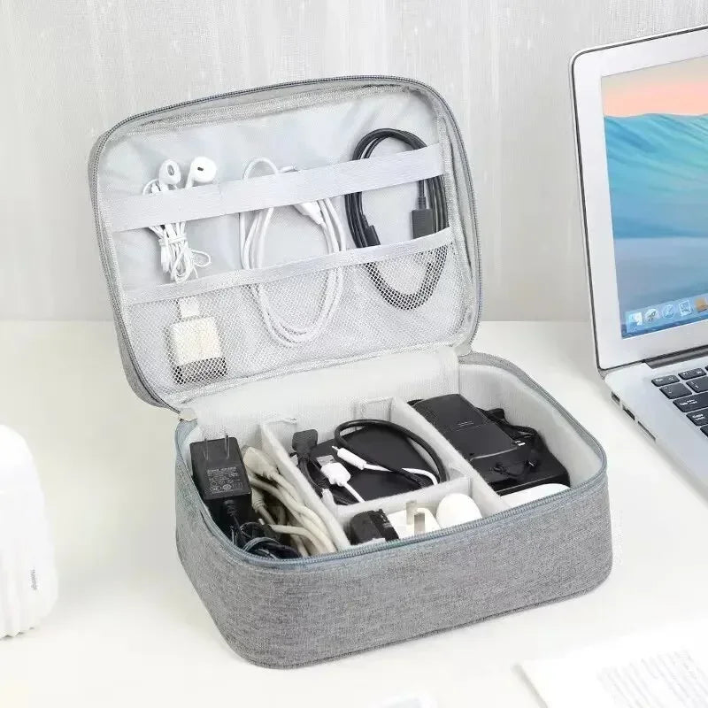 Multi-functional Large Capacity Waterproof Digital Electronic Organizer USB Data Line Charger Plug Headphone Travel Storage Bag