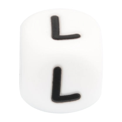 LOFCA 40PCS/Lot Alphabet 12mm Food Grade Letter Silicone Beads Baby Bead Pacifier Chain BPA Free  for Name Make DIY Necklace