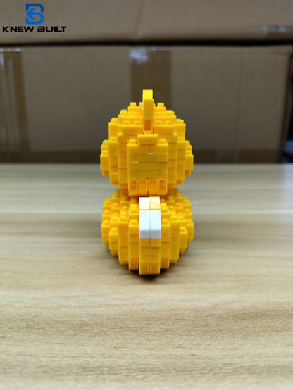 Little Yellow Duck Puzzle Assembly Building Blocks Toys Animal Series 3D Model Micro Mini Diamond Bricks Pig Panda Hamster Snail
