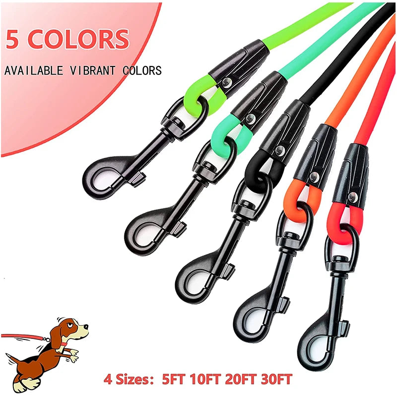 Dog Leash Long PVC Leashes Durable Training Recall Long Lead 1.5M 3M 6M 9M Great for Training Beach Yard Play