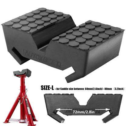 Car Slotted Lift Jack Stand Rubber Pad Saddle Adapter for All-in-One Frame Rail Pinch Lifting Repair Tools Safety Grip Pads
