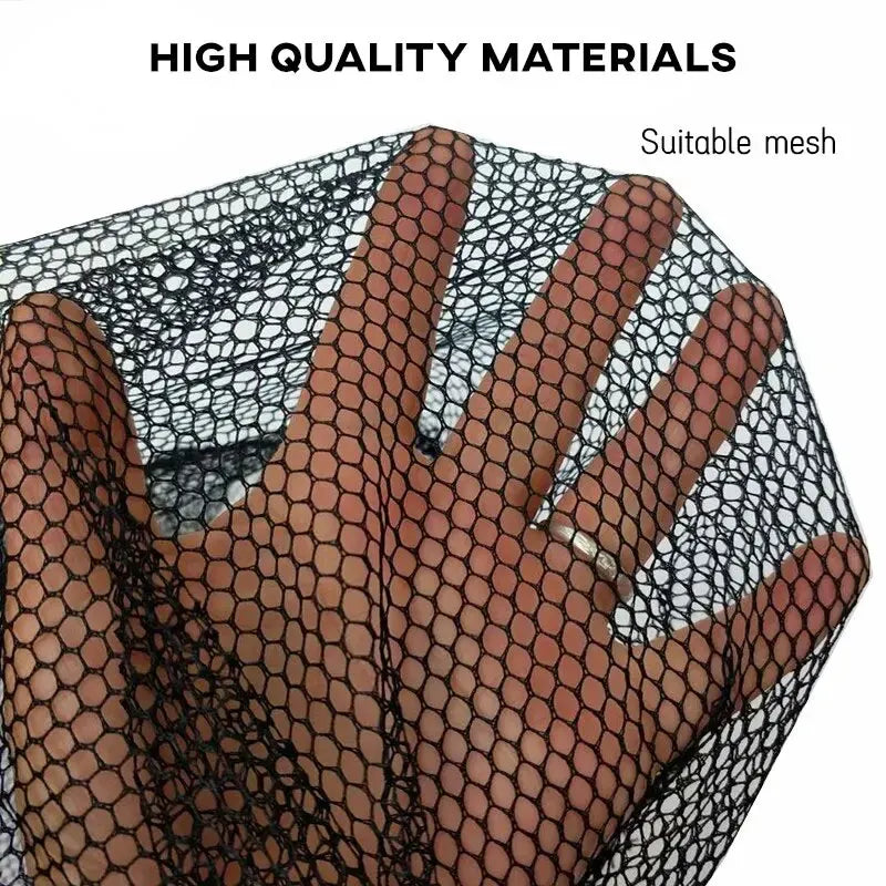 Retractable Landing Fishing Net 190cm Aluminum Alloy Telescopic Fishing Net Foldable Sea Mesh Brail For Carp Fly Fishing