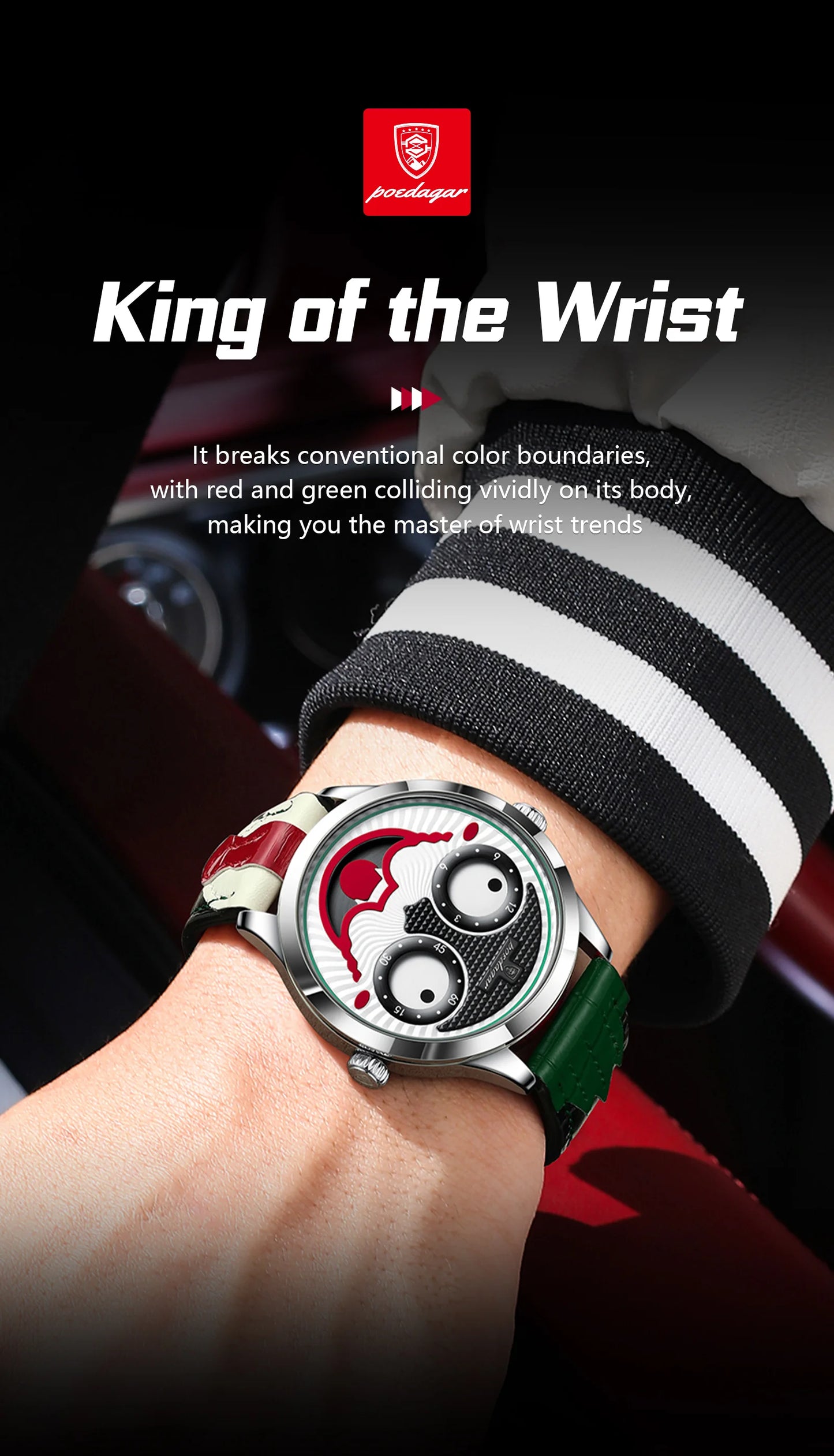 POEDAGAR Original Luxury Watch For Man Waterproof High Quality Male Wristwatch Quartz Leather Sports Fashion Men's Watches Reloj