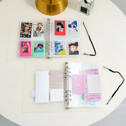 A5 Photocard Binder Cover Kpop Photo Album Simple Card Binder Collect Book Loose-leaf Photocard Album Kpop Card Binder