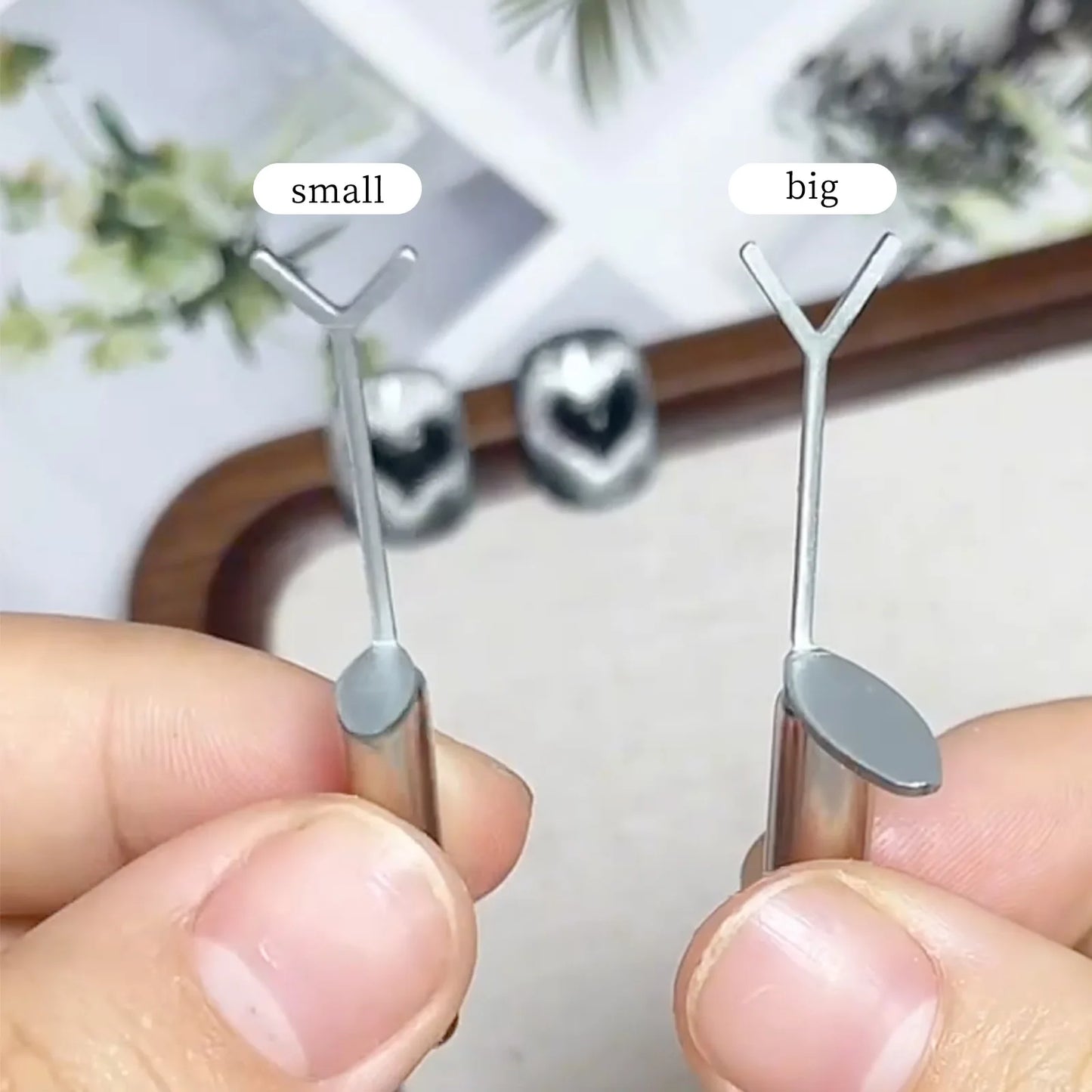 1/2/4pcY-shaped Love Heart Magnetic Auxiliary Tool For Match with Nail Magnet Suck Cat Eye Heart Shapes Effect Nail Gel DIY Tool
