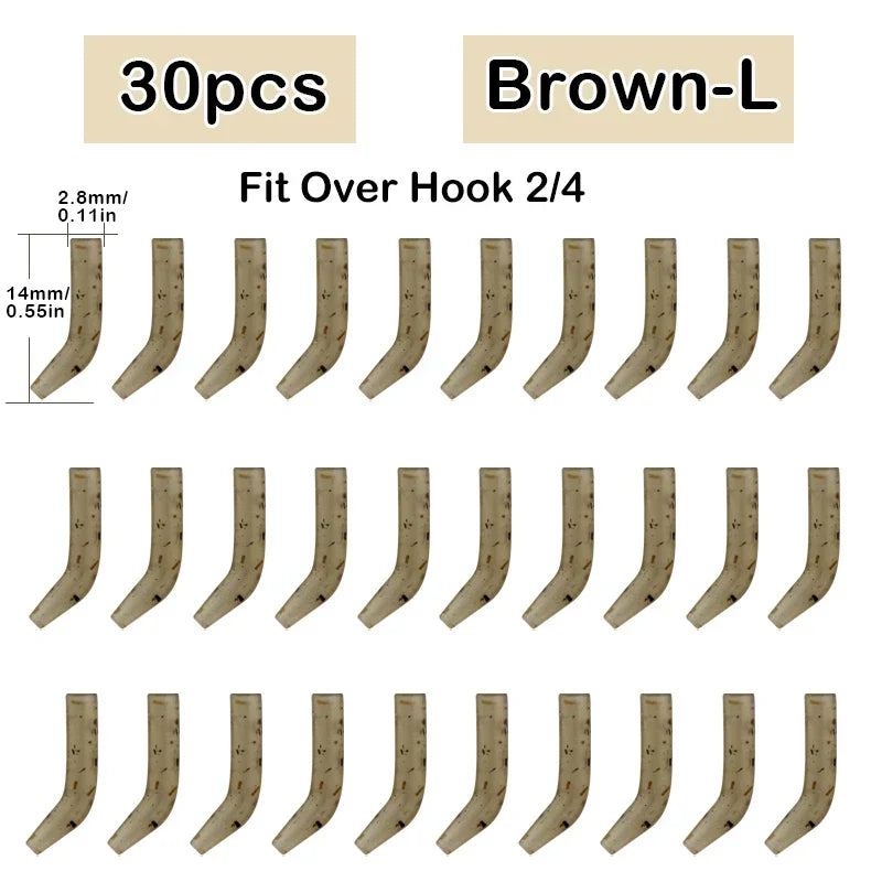 30pcs Carp Fishing Hook Kickers D Rig Kicker Aligners Hooks Sleeves Rigs All Colors Accessories End Terminal Tackle