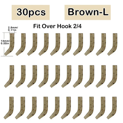 30pcs Carp Fishing Hook Kickers D Rig Kicker Aligners Hooks Sleeves Rigs All Colors Accessories End Terminal Tackle