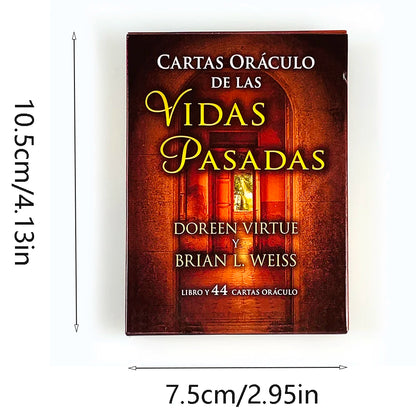 Spanish Past Of Life Oracle Cards A 44pcs Fortune-Telling Divination Edition Board Games Cards Game,Meditation & Gifts