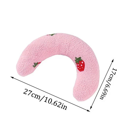 1PC Little Pillow for Cats, Ultra Soft Fluffy Pet Calming Toy Half Donut Cuddler for Joint Relief Sleeping Improve