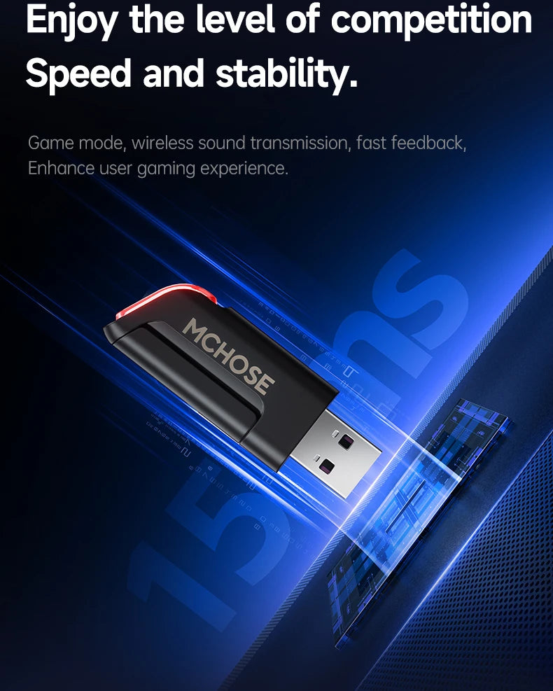 MCHOSE V9 pro E-Sports Headset with Microphone Tri-Mode Gaming USB Wireless 7.1 Channel Surround Sound Portable Audio Headphones