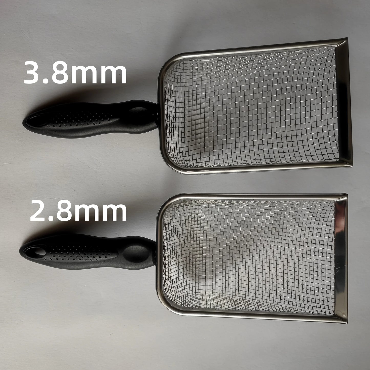 Cat Litter Shovel Stainless Steel Reptile Sand Substrate Shovel Clean Up Feces Fine Mesh Sifter For Bedding Cat Litter Scoop