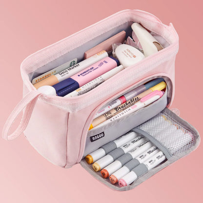 Large Capacity Pencil Case Cute Student Pencil Cases Big Pen Bag Case Storage Box Boy Girl Kid Office School Stationery Supplies