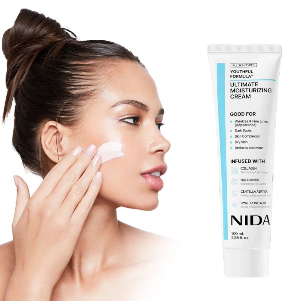 NIDA Ultimate Moisturizing Facial Cream Daily Skin Care Repairing Pores Redness Hyaluronic Acid Wrinkles Spot Korea Skin Care