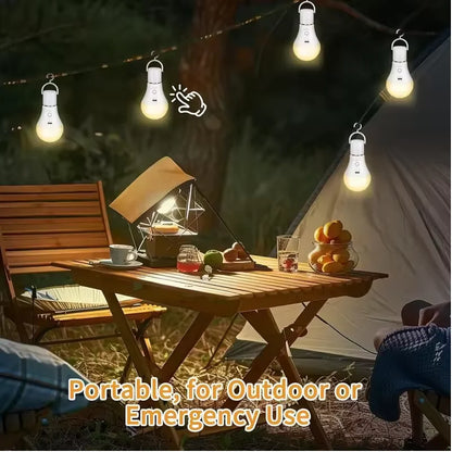 Rechargeable Light Bulb RGB color USB Led Bulb  Smart Bulb Dimmable E27 Bulbs with Timing Cordless Battery Operated Light Bulb