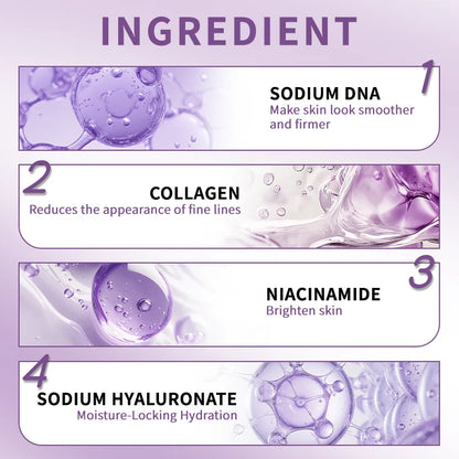 PDRN Eye Mask 60 Patches 30 Pairs, Niacinamide Collagen Under Eye Patches for Dark Circles Puffiness, Brightening Hydrating Skin