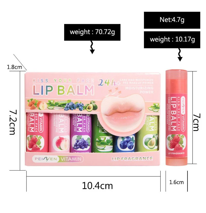 Pennyfun Fruit-Flavored Lip Balm Set: Ultra-Hydrating and Moisturizing Formula - Best-Selling Lip Treatment with a Variety